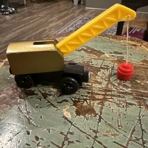Breakdown Train 2003 Thomas the Tank Engine Wooden Railway Crane Learning Curve